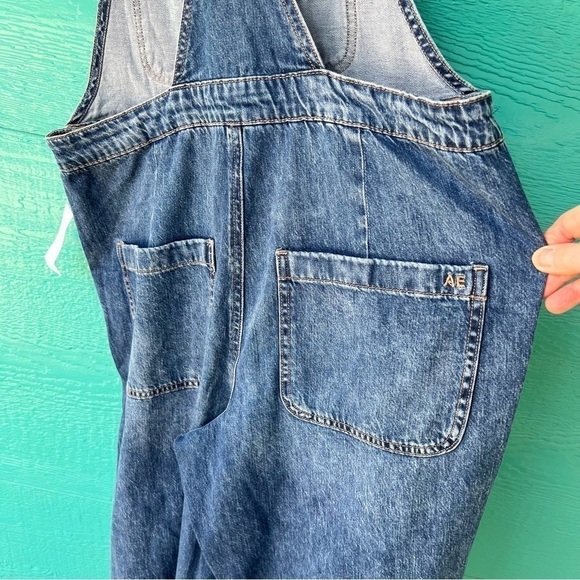 AMERICAN EAGLE 90’s BAGGY DENIM JEAN OVERALLS SIZE MEDIUM NWT - Picture 10 of 15